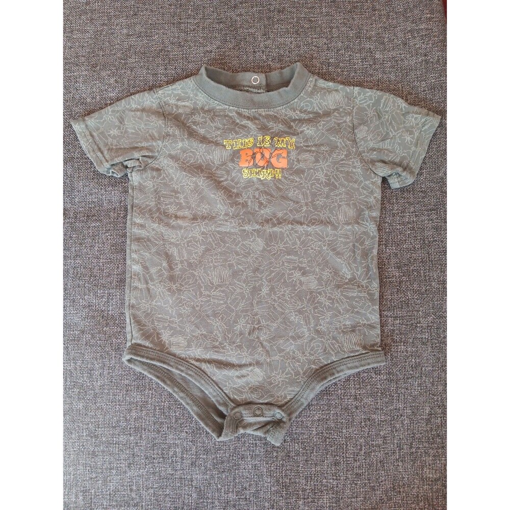 Okie Dokie Shirt 18 Months Boys baby Short sleeve Green Bug Shirt